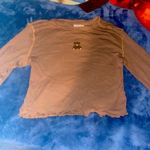 Wore one time, Brown, Stretchy material